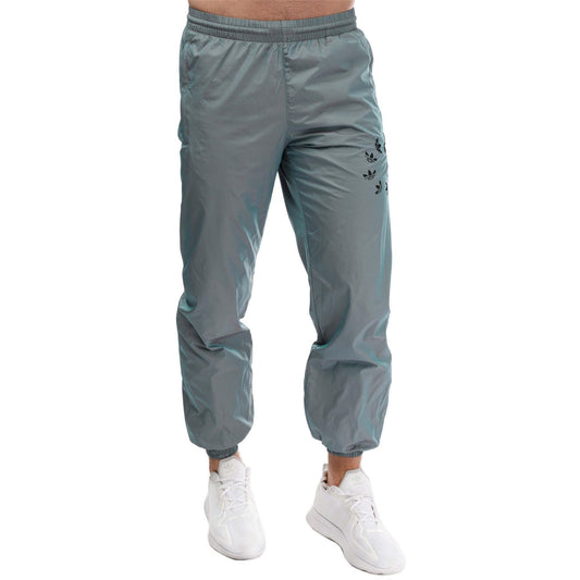 adidas Originals track pants in teal with elastic cuffs and drawstring waist