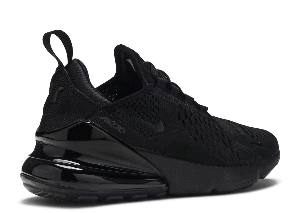 Nike Air Max 270 black sneakers front three-quarter view