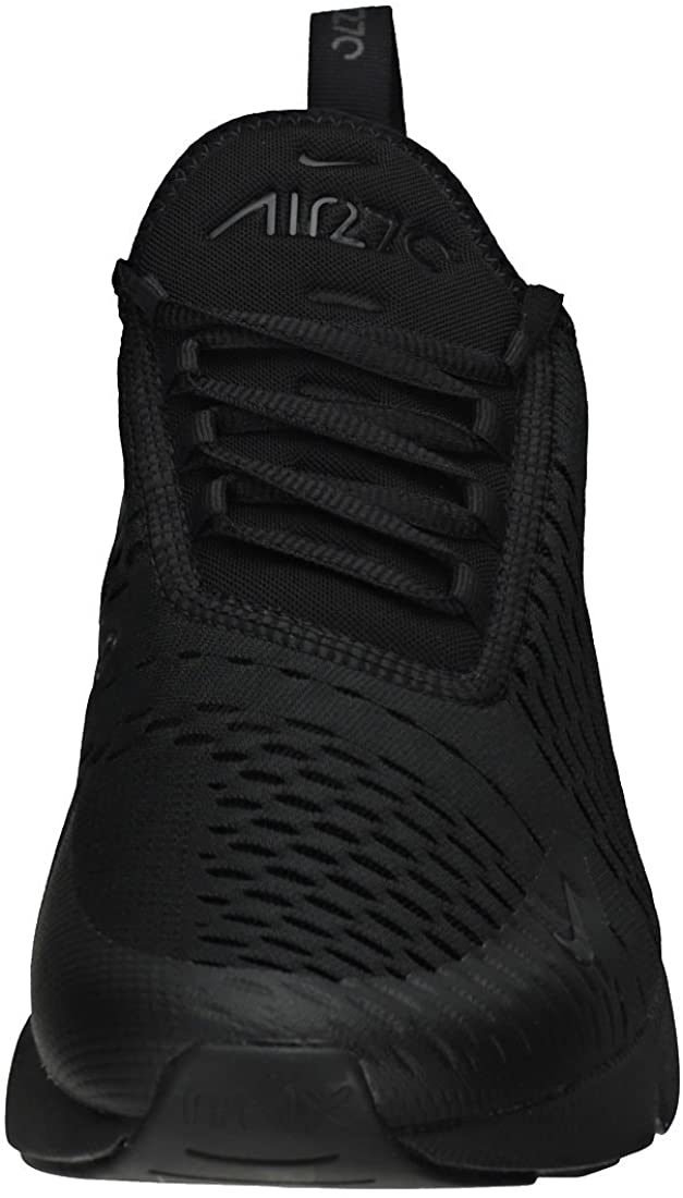 Black Nike Air Max 270 shoe, lace-up with mesh forefoot and padded tongue