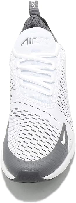 Nike Air Max 270 sneakers, white upper with laces and dark heel panel detail