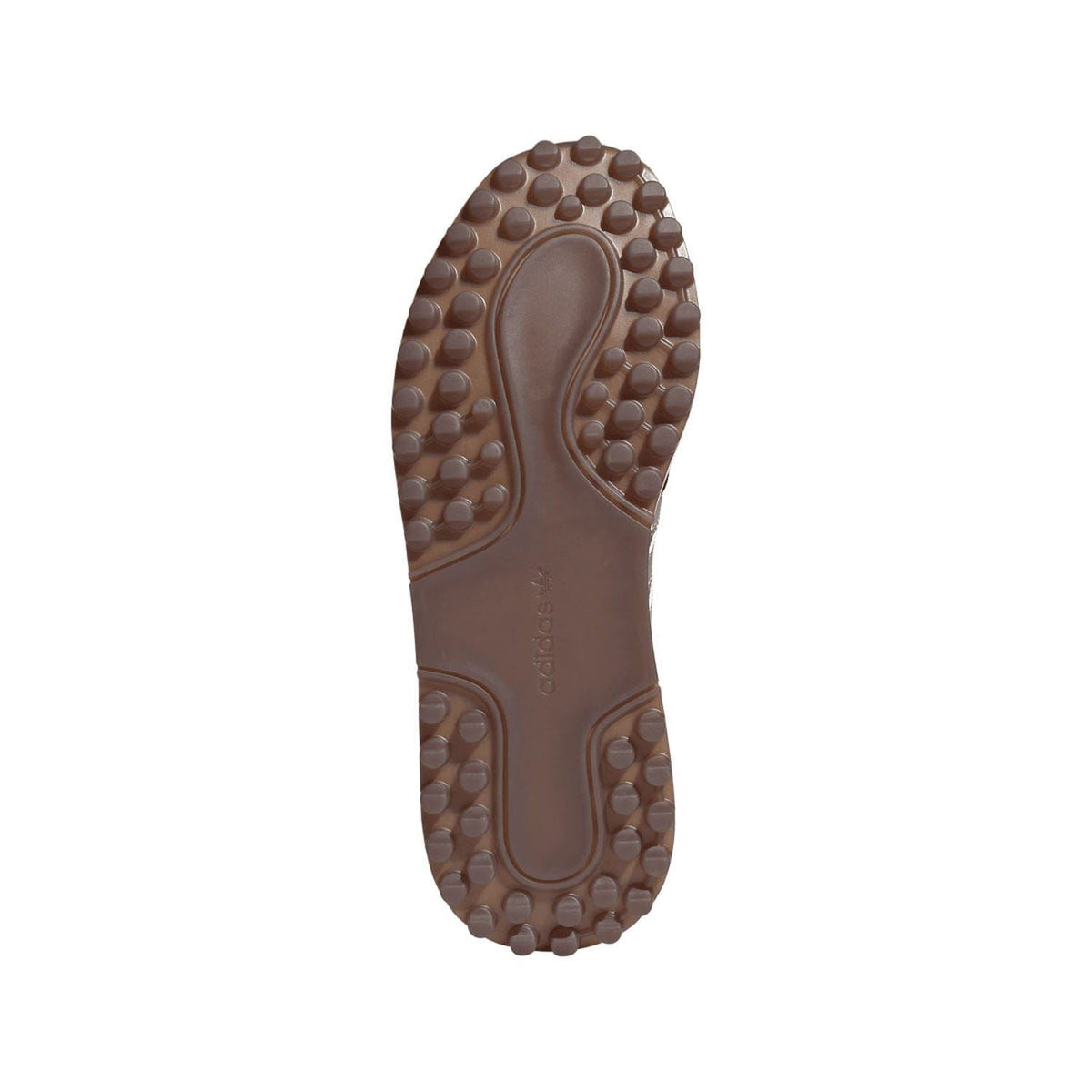 Brown rubber outsole with molded traction nubs for sneaker grip