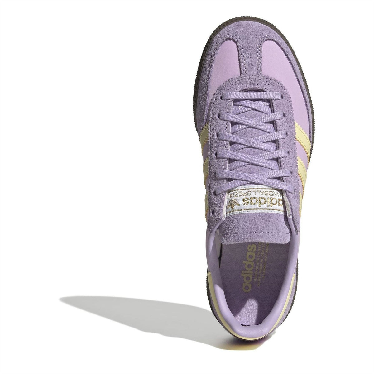 Juniors lavender adidas Handball Spezial sneakers with side stripes and lace-up front