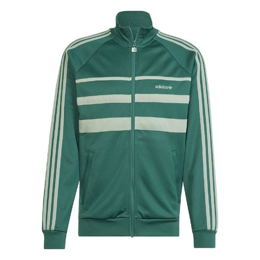 adidas Originals First Track Top in black, featuring sporty design, zip-up front, and athletic fit, perfect for casual wear