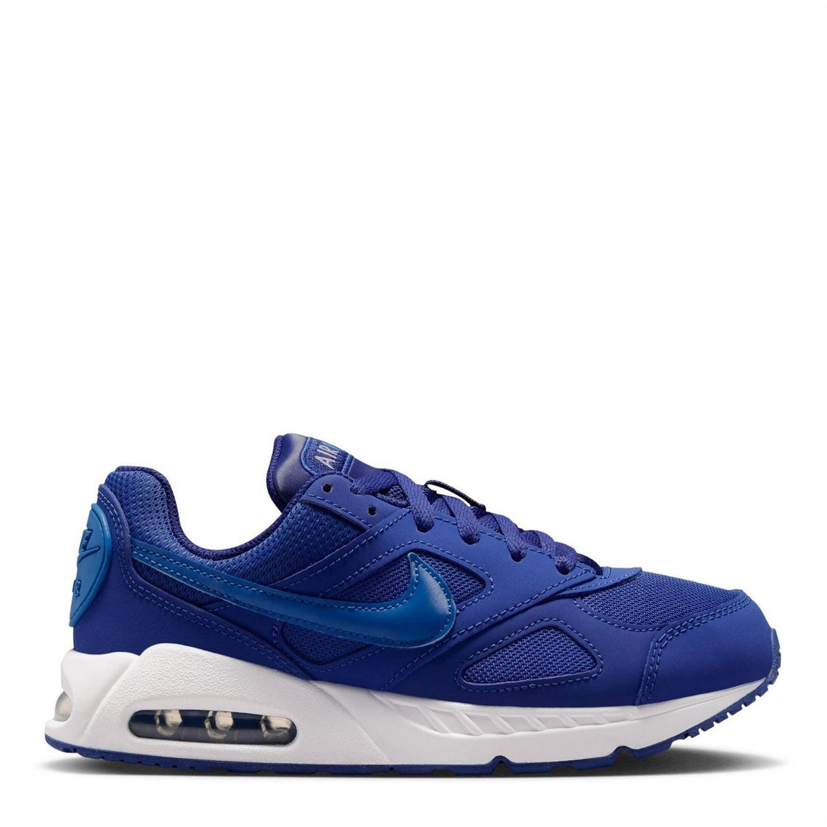 Kids Nike Air Max Ivo sneakers in deep blue with white midsole and teal swoosh