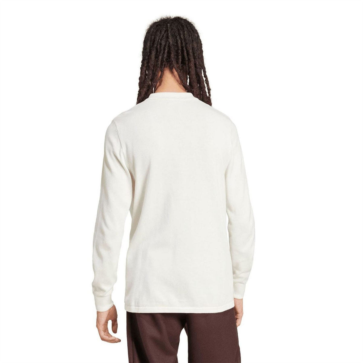 Off-white long sleeve polo shirt back view