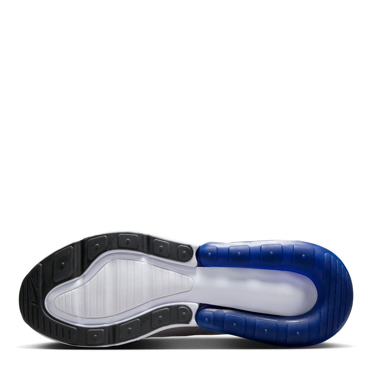 Air Max 270 sneaker outsole with translucent blue heel section
