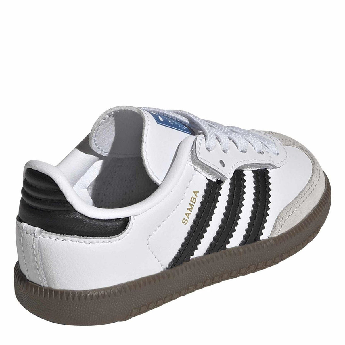 adidas Originals Samba OG low-top sneakers, white with black heel trim and gum-style sole