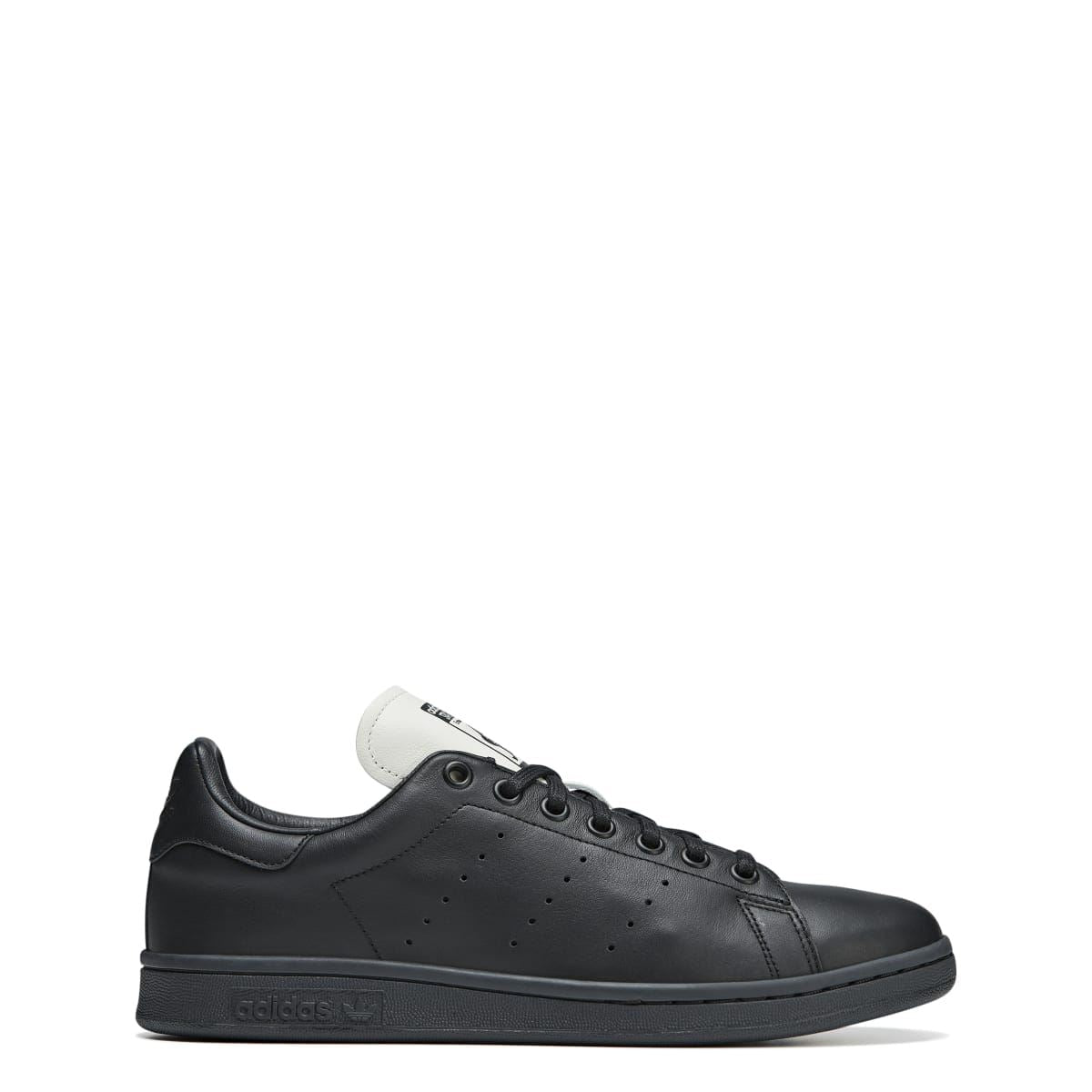adidas Originals Yohji Stan trainers in black leather with white heel panel and laces