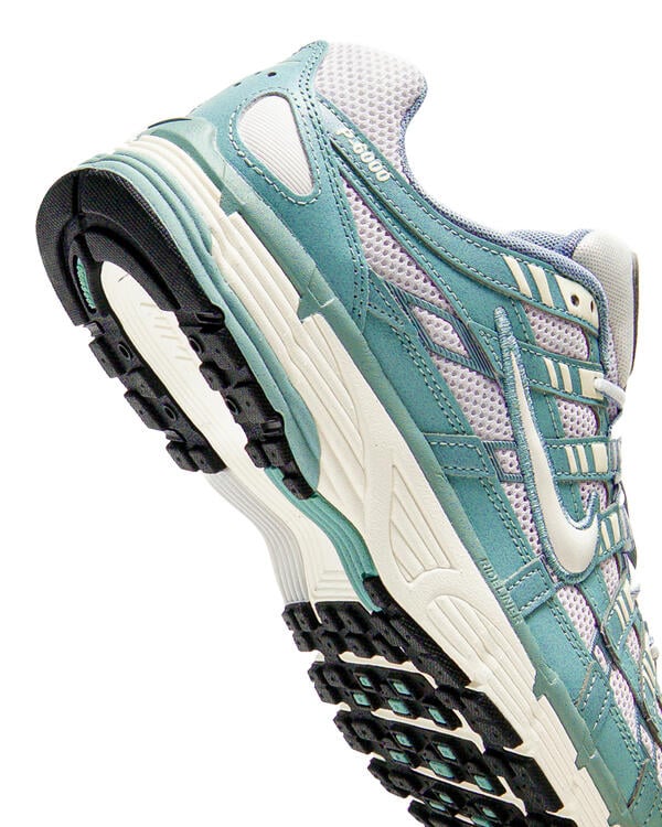 Nike P-6000 outsole and side panel, teal leather with grid-pattern detail