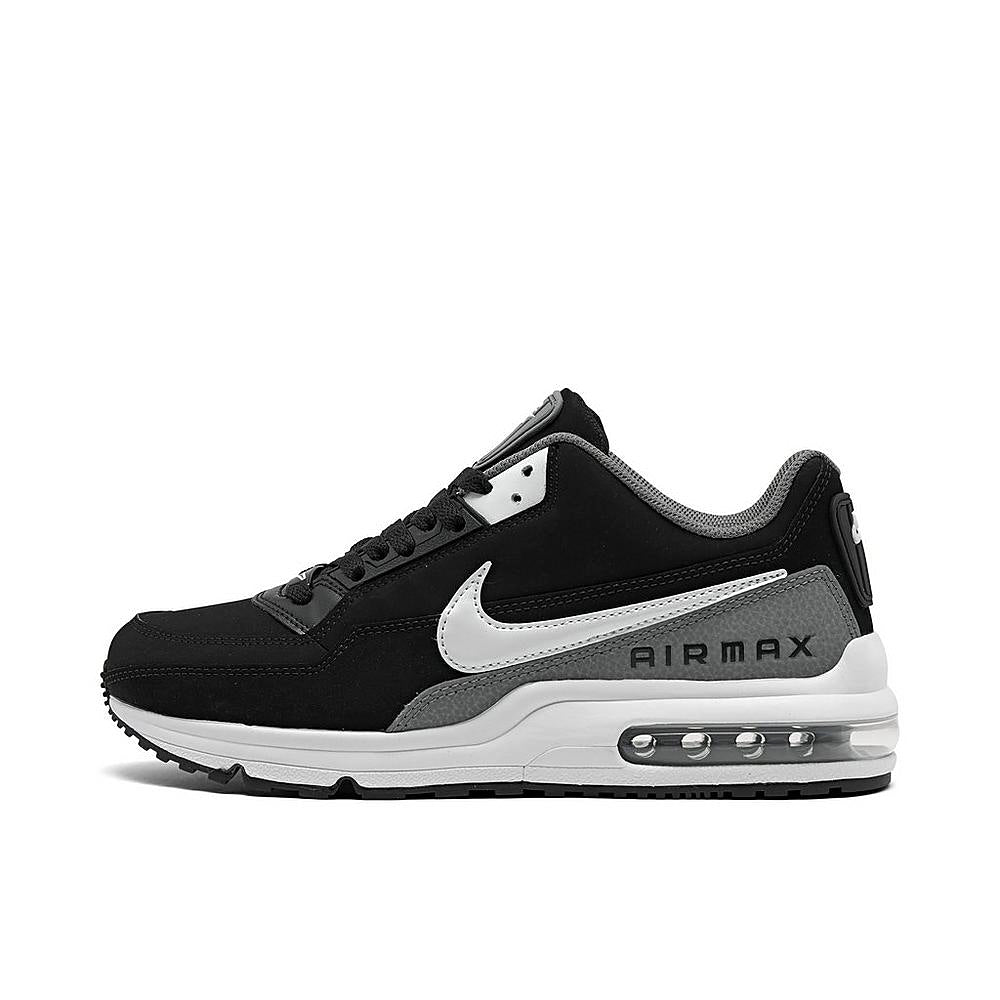 Men's Nike Air Max LTD 3 sneakers, black with white swoosh and visible Air unit