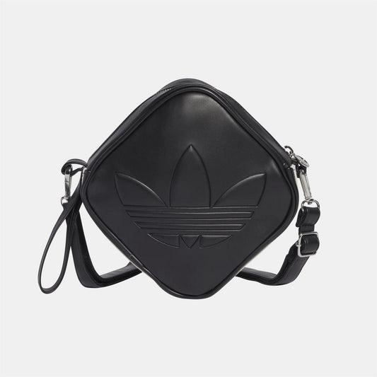 Men's adidas Originals shaped bag with adjustable strap, featuring a sleek design and iconic logo on the front.