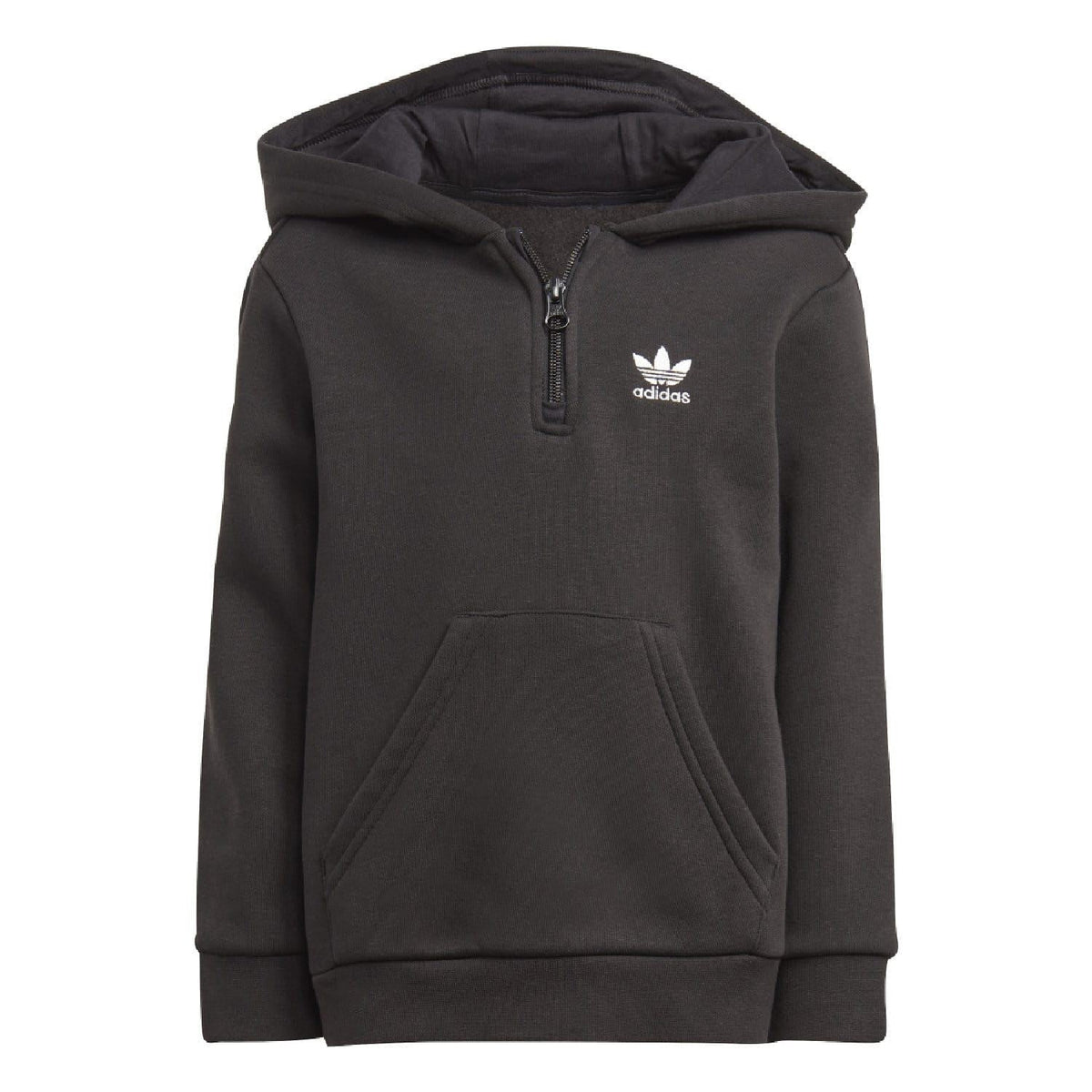 adidas Originals infant half-zip hoodie and cargo pants set for ages 2-7, featuring soft fabric and casual style.