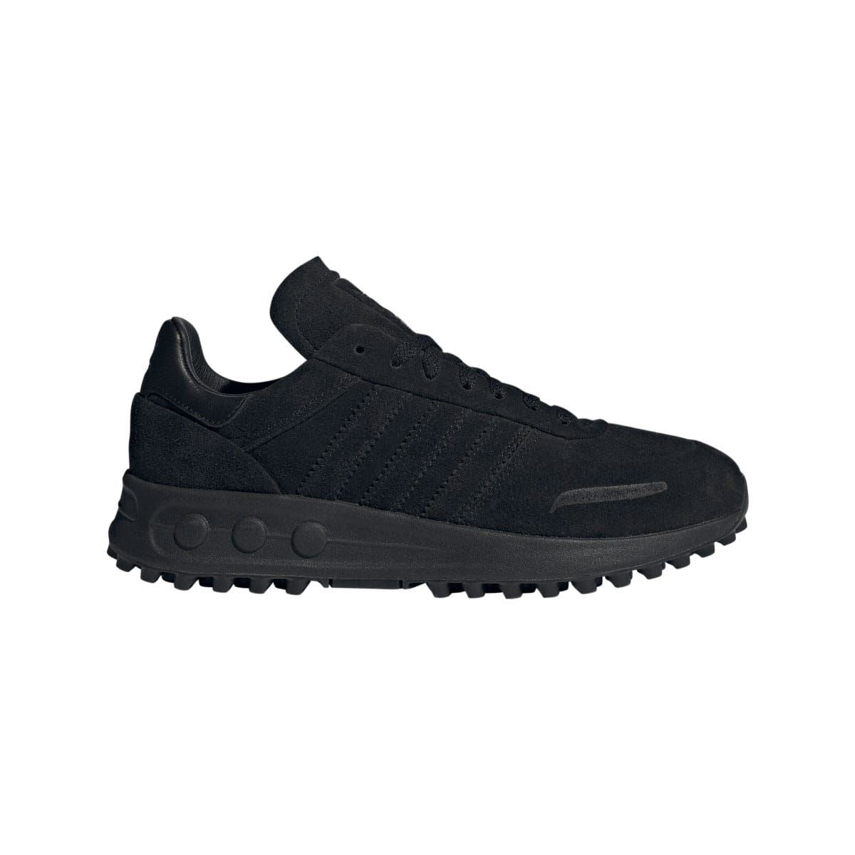 adidas Originals LA Trainer XLG footwear featuring grey and white colorway with sporty laces and classic design details