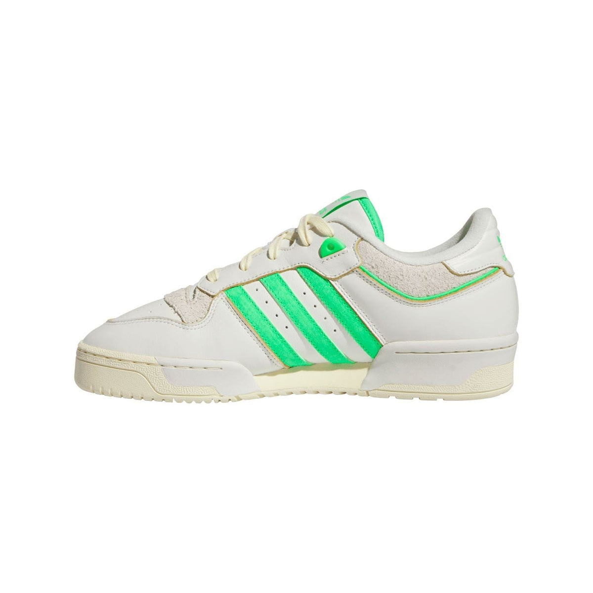 adidas Originals rivalry low-top trainers, white leather-look with green accents