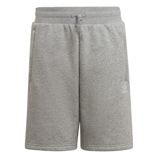 Grey adidas Originals shorts with drawstring waist and side pockets