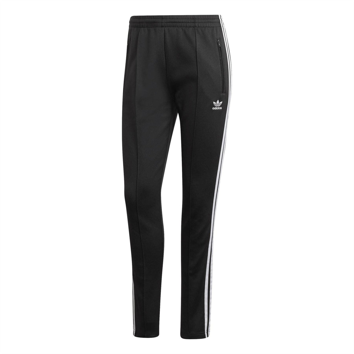 Black adidas Originals SST track pants with side stripe and small logo