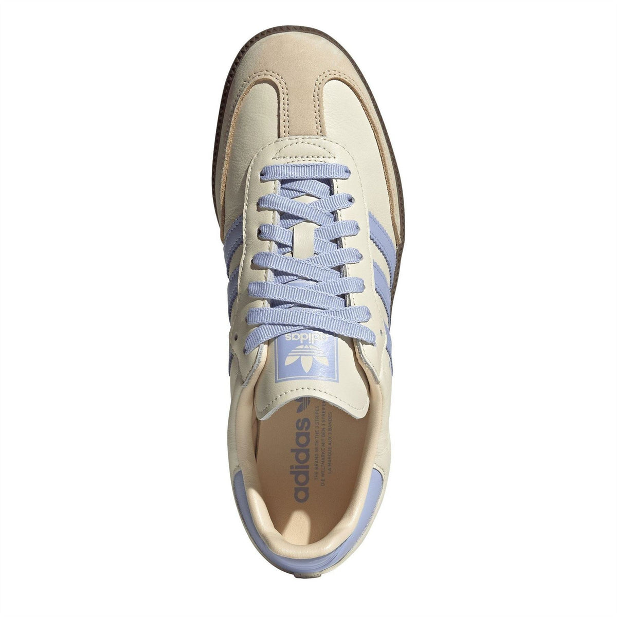 adidas Originals Samba OG trainers in white and black leather with gum sole, showcasing classic sporty footwear design