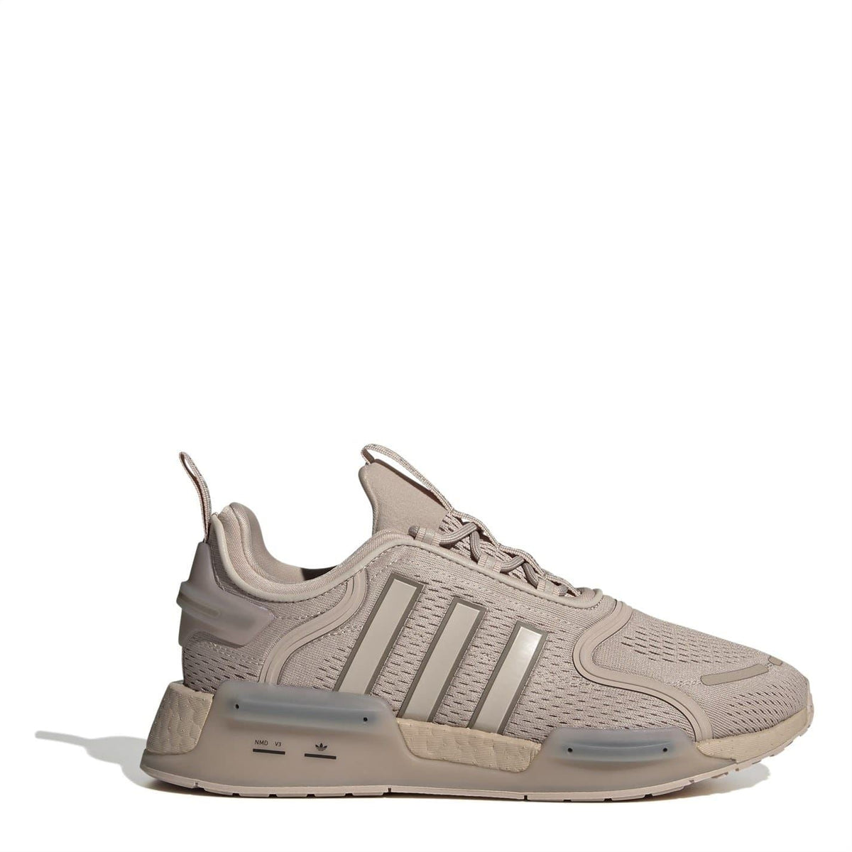 adidas Originals NMD V3 beige low-top sneakers, lace-up with Boost-style midsole pods
