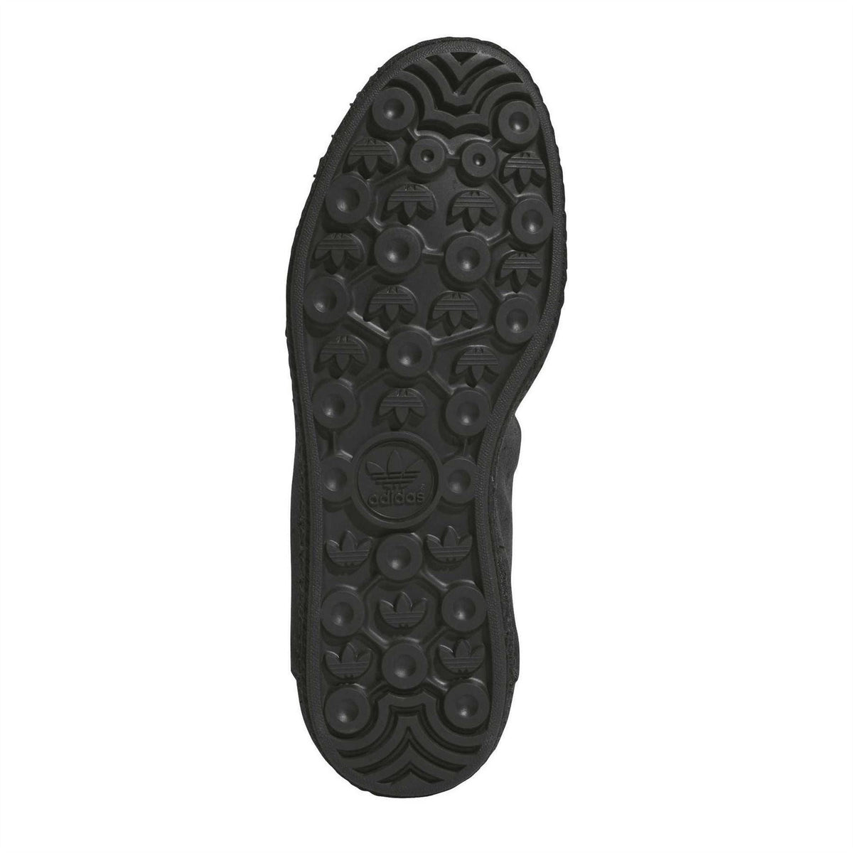 adidas Stan Smith sneaker outsole, core black rubber tread with adidas logo