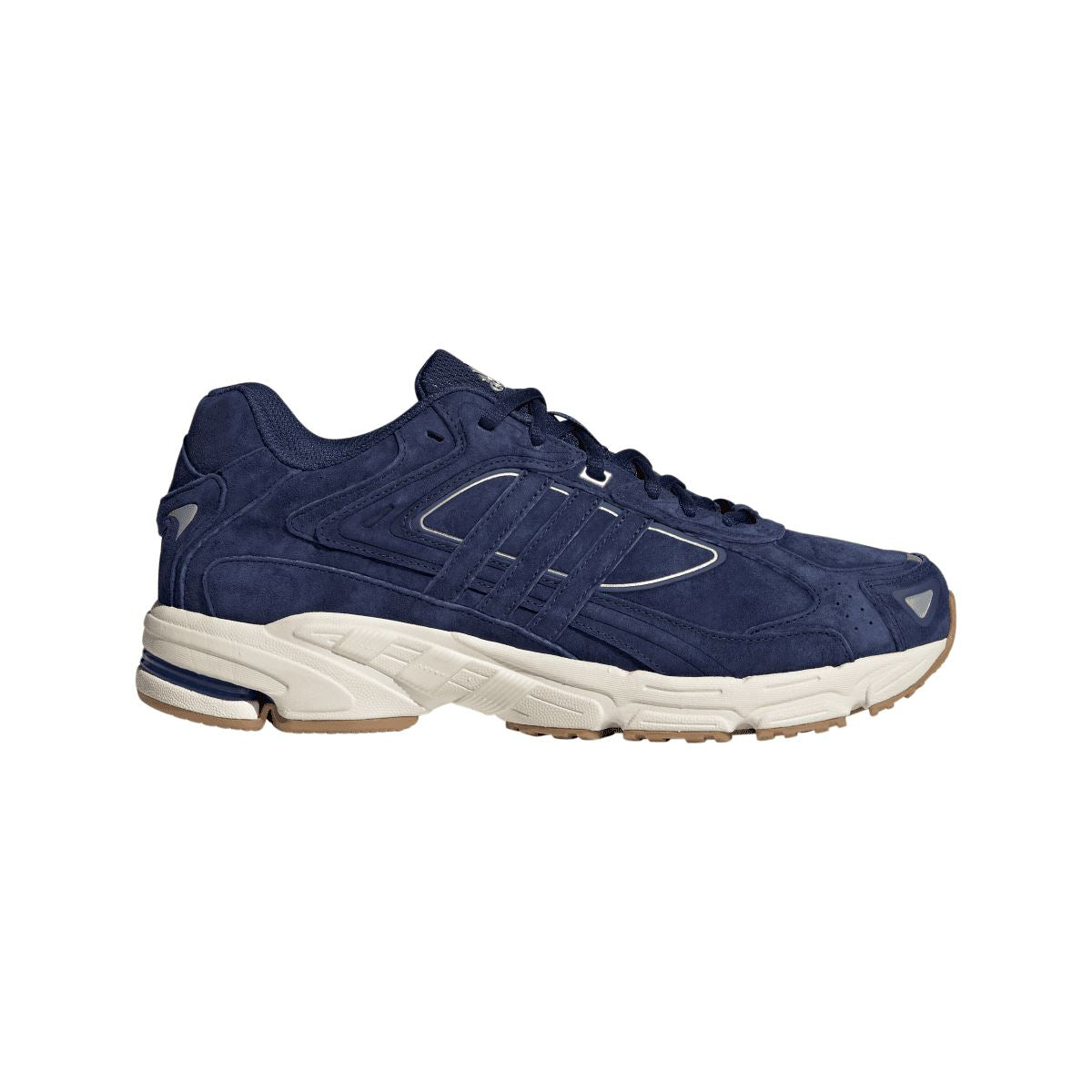 adidas Originals Response CL navy suede low-top sneakers with lace-up closure and white midsole
