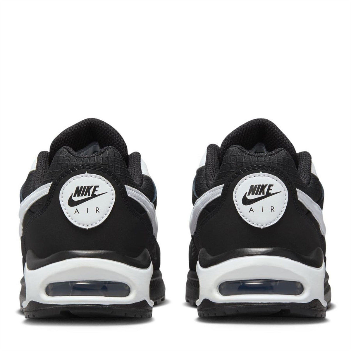 Black boys' Nike Air trainers back view with Nike Air heel badge