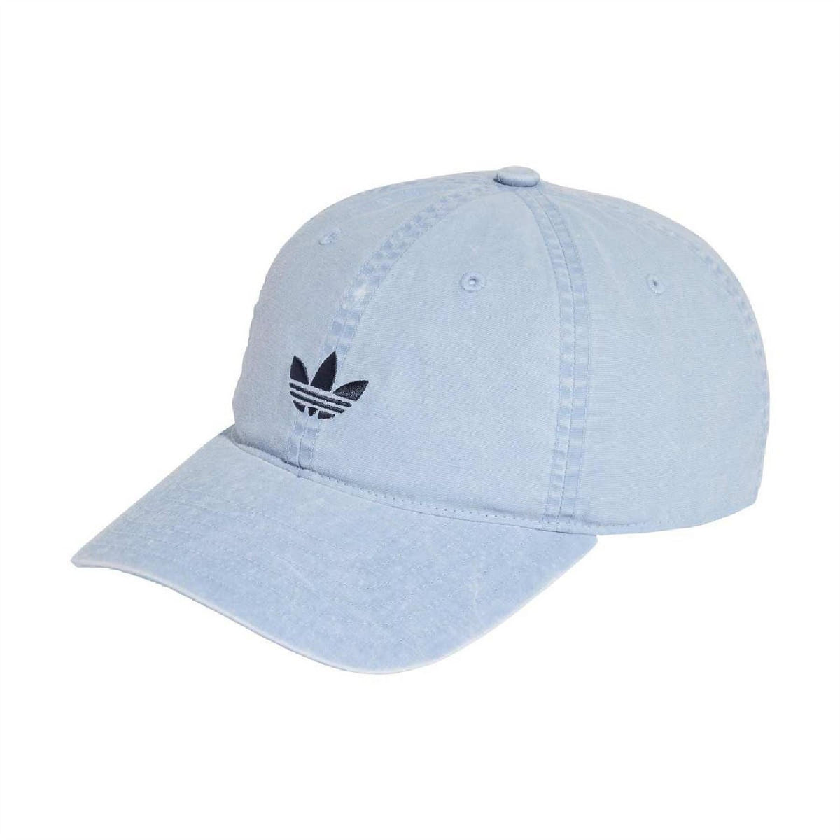 adidas Originals dad cap in light blue with embroidered Trefoil logo and curved brim