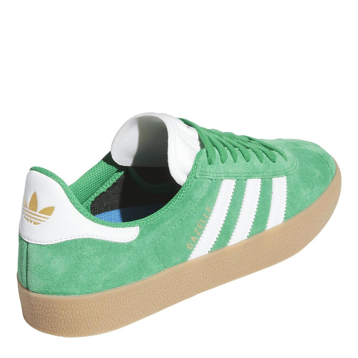 adidas Originals Gazelle ADV trainers in classic suede with white accents, showing side view of stylish footwear for casual wear