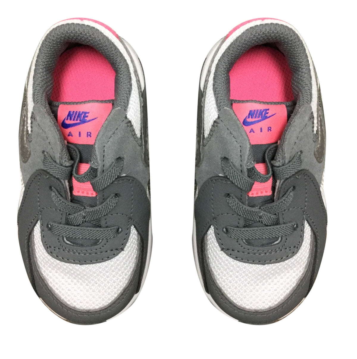 Toddler Nike Air Max Excee sneakers showing pink Nike Air lining on the tongue