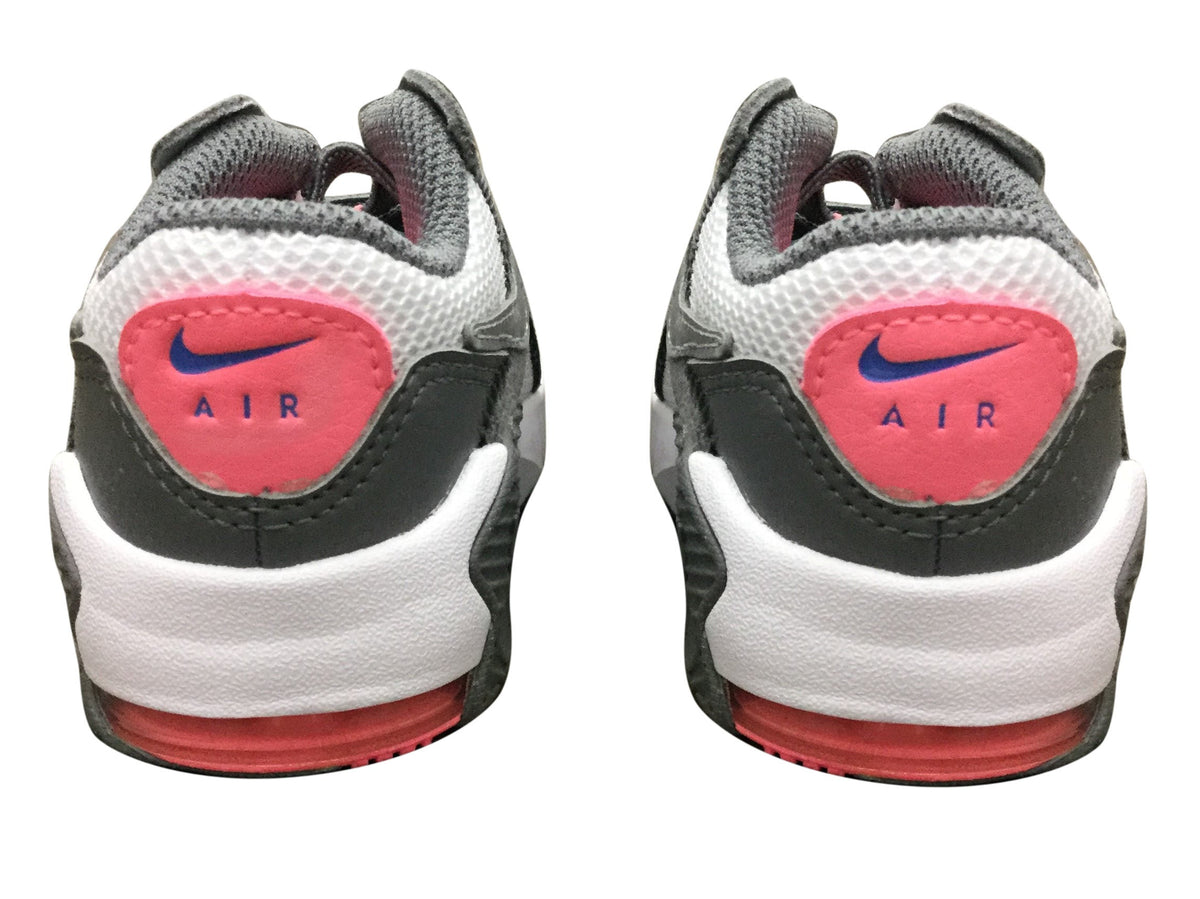 Toddler Nike Air Max Excee sneakers with pink heel Air logo and grey/white uppers