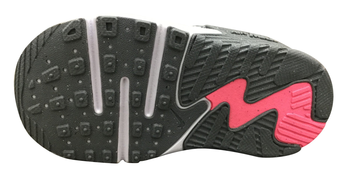Toddler Nike Air Max Excee outsole with dark tread and pink traction pods