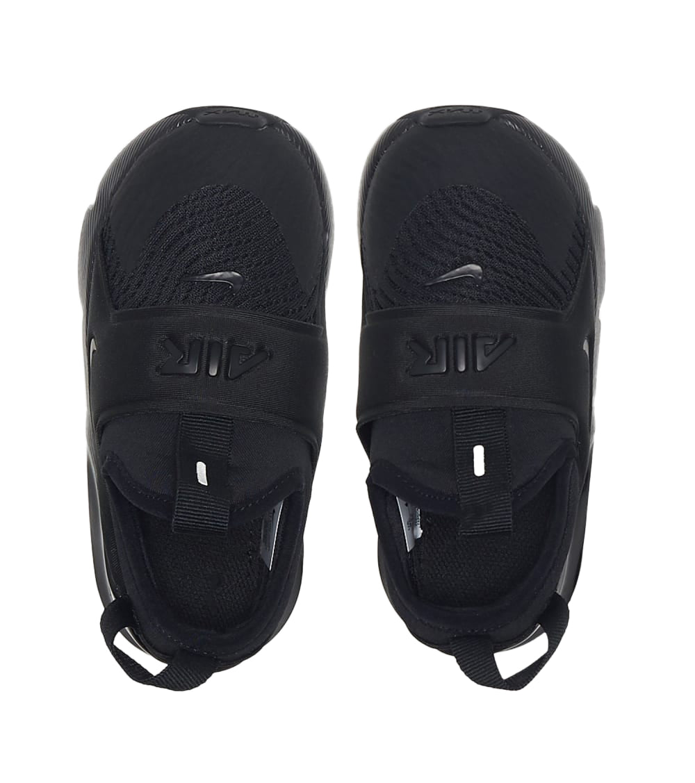 Toddler Nike Air Max 270 Extreme sneakers, black uppers with velcro strap and laces