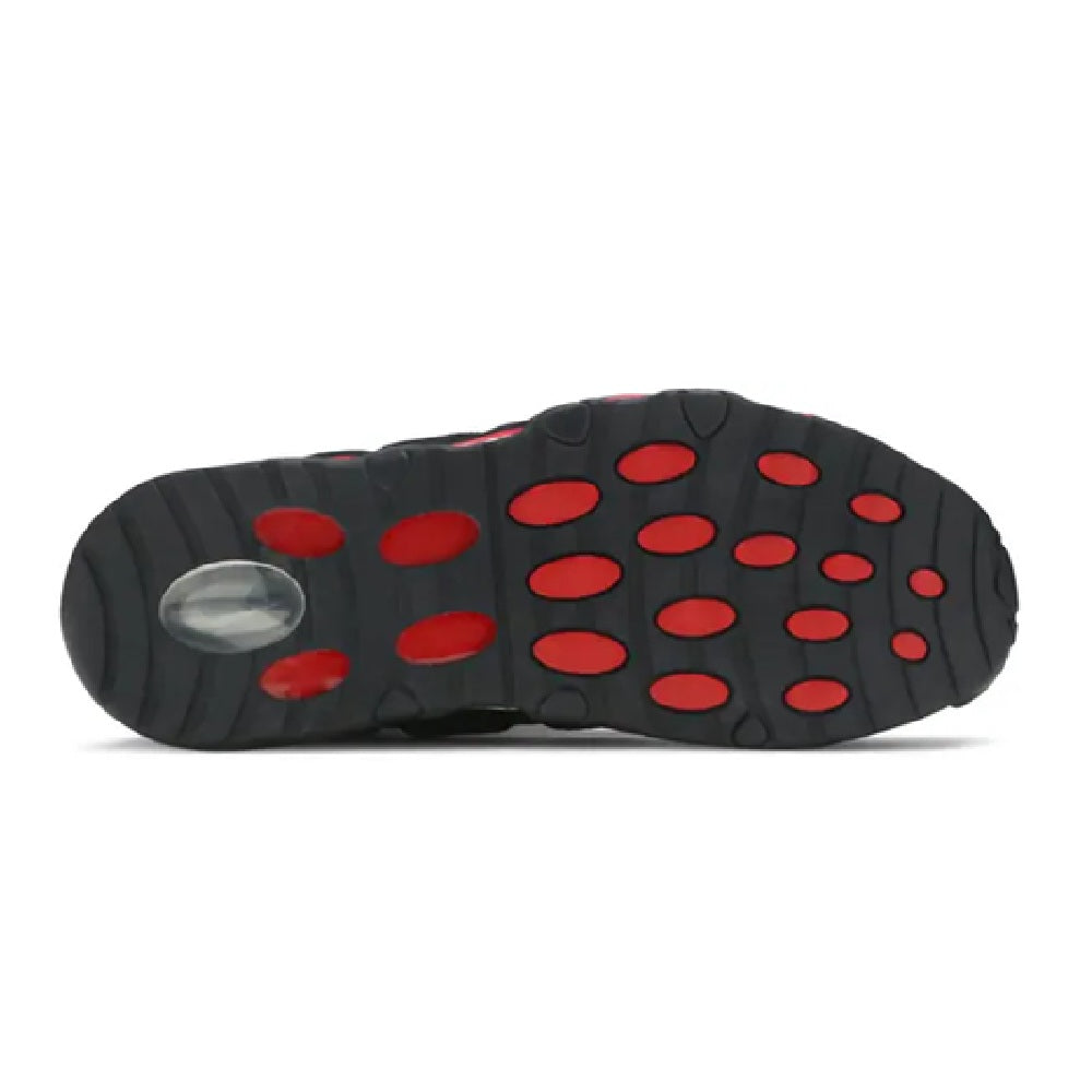 Nike Air Max Uptempo rubber outsole, dark tread with red traction pods