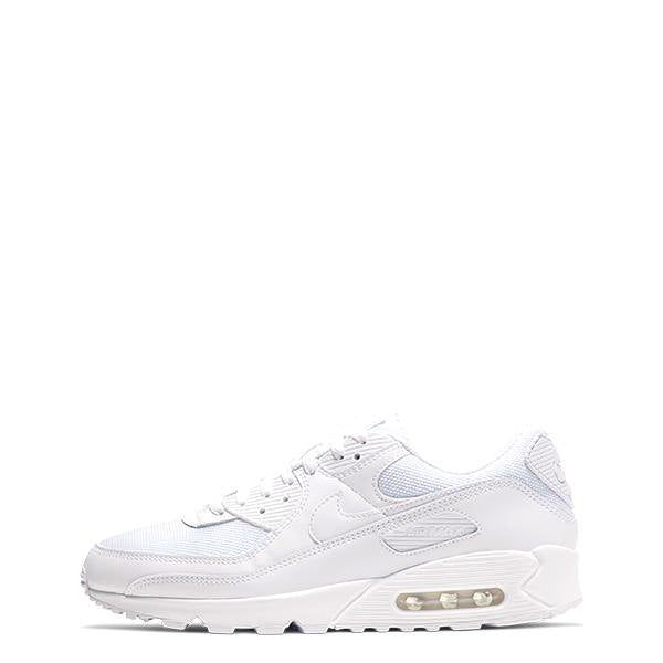 Men's Nike Air Max 90 white sneakers with gold-tinted air window