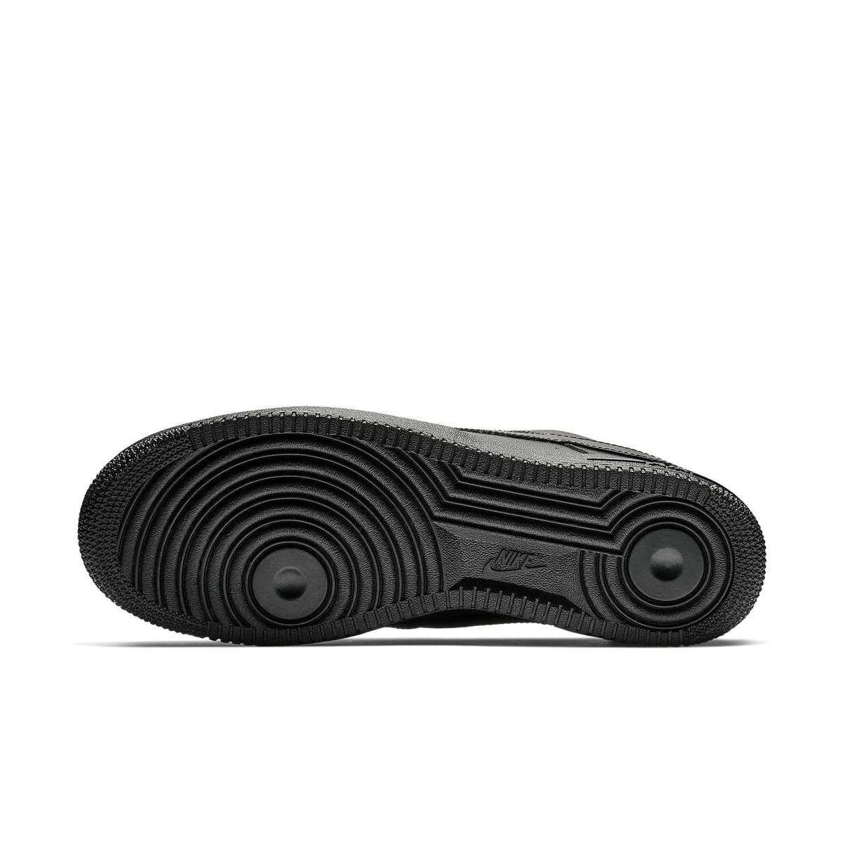 Nike Air Force 1 '07 black rubber outsole with textured traction pattern