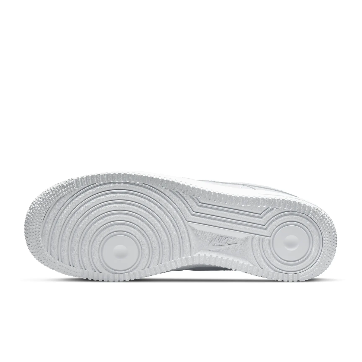 White Air Force 1 rubber outsole with circular traction pattern