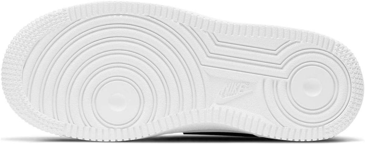 Kids' Nike Force 1 rubber outsole with circular tread pattern.