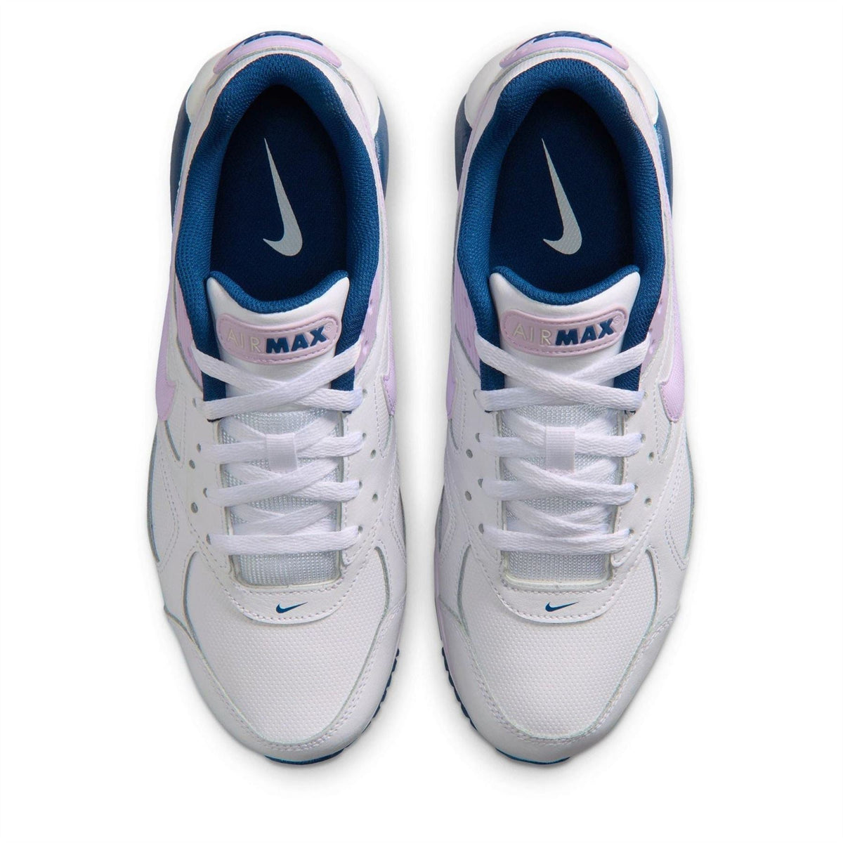 Women's Nike Air Max Ivo sneakers, white upper with laces and blue Swoosh