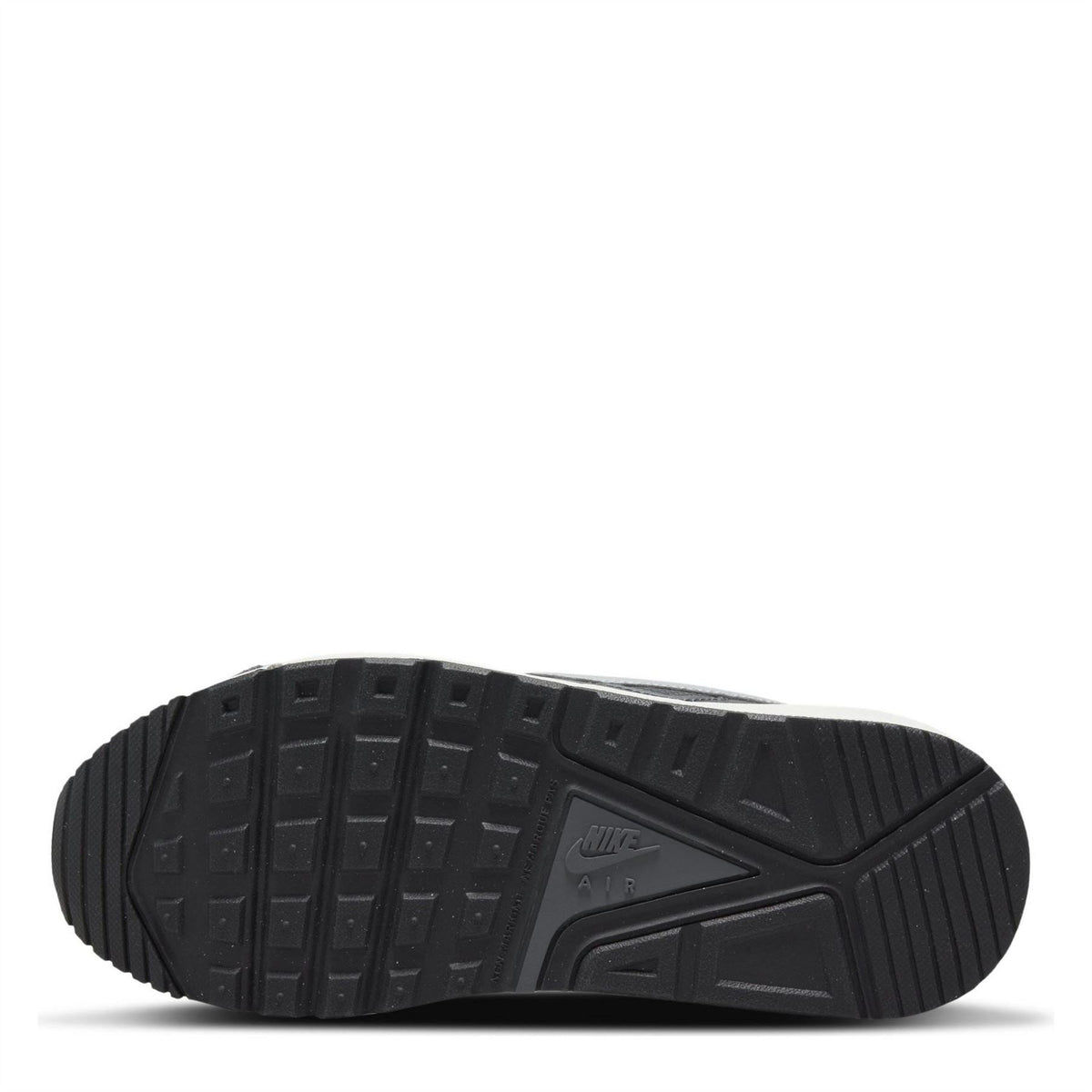 Boys' Nike Air Max Ivo outsole with patterned tread and dark blue logo