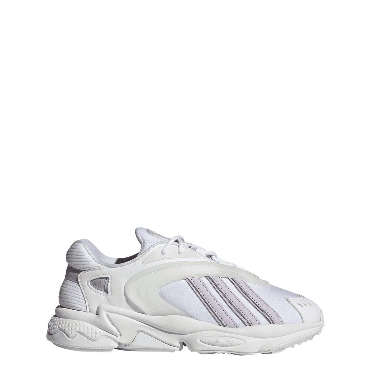 adidas Oztral low-top trainers, white upper with lace-up front and chunky molded sole