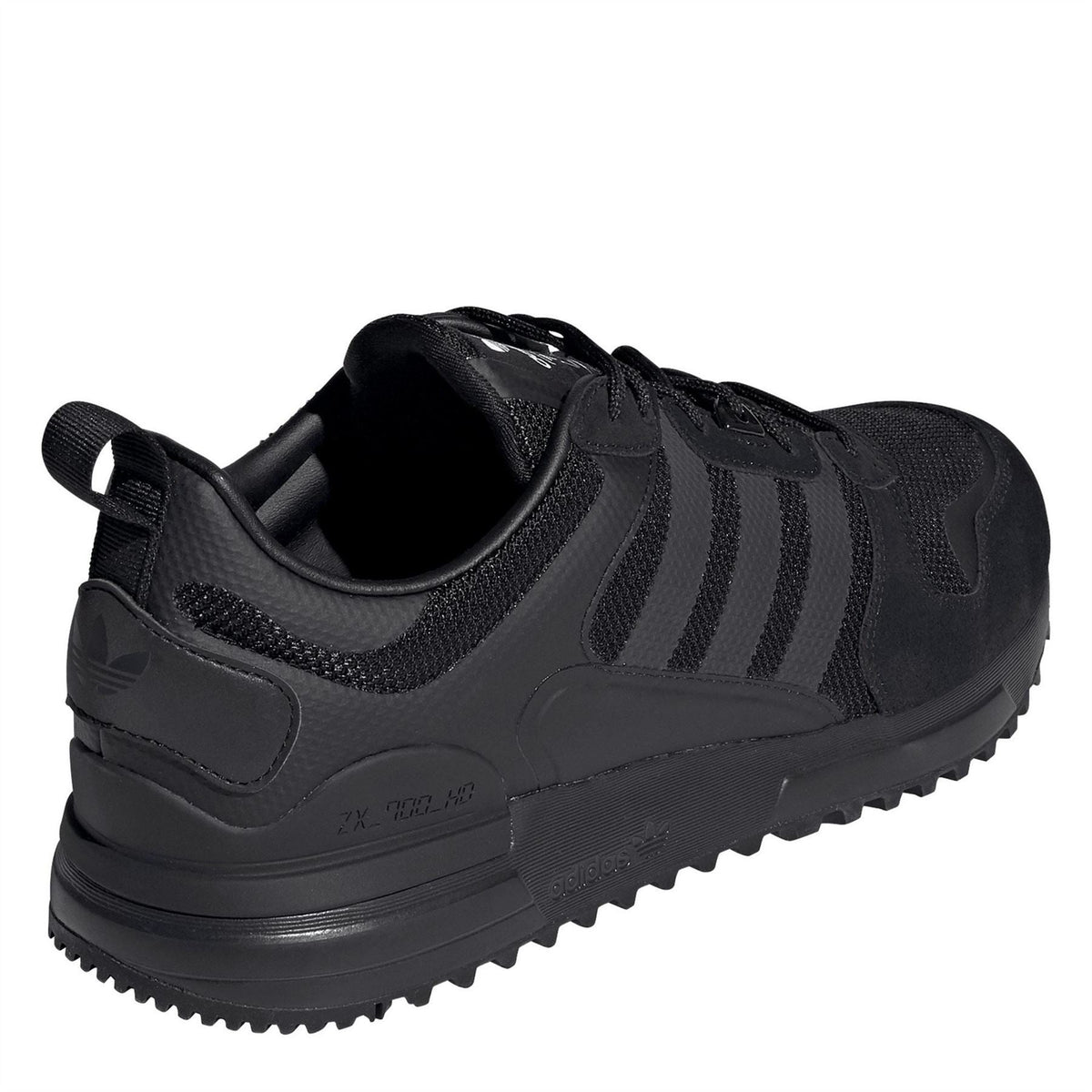 Core Black adidas ZX 700 sneaker heel with padded collar and lace-up front