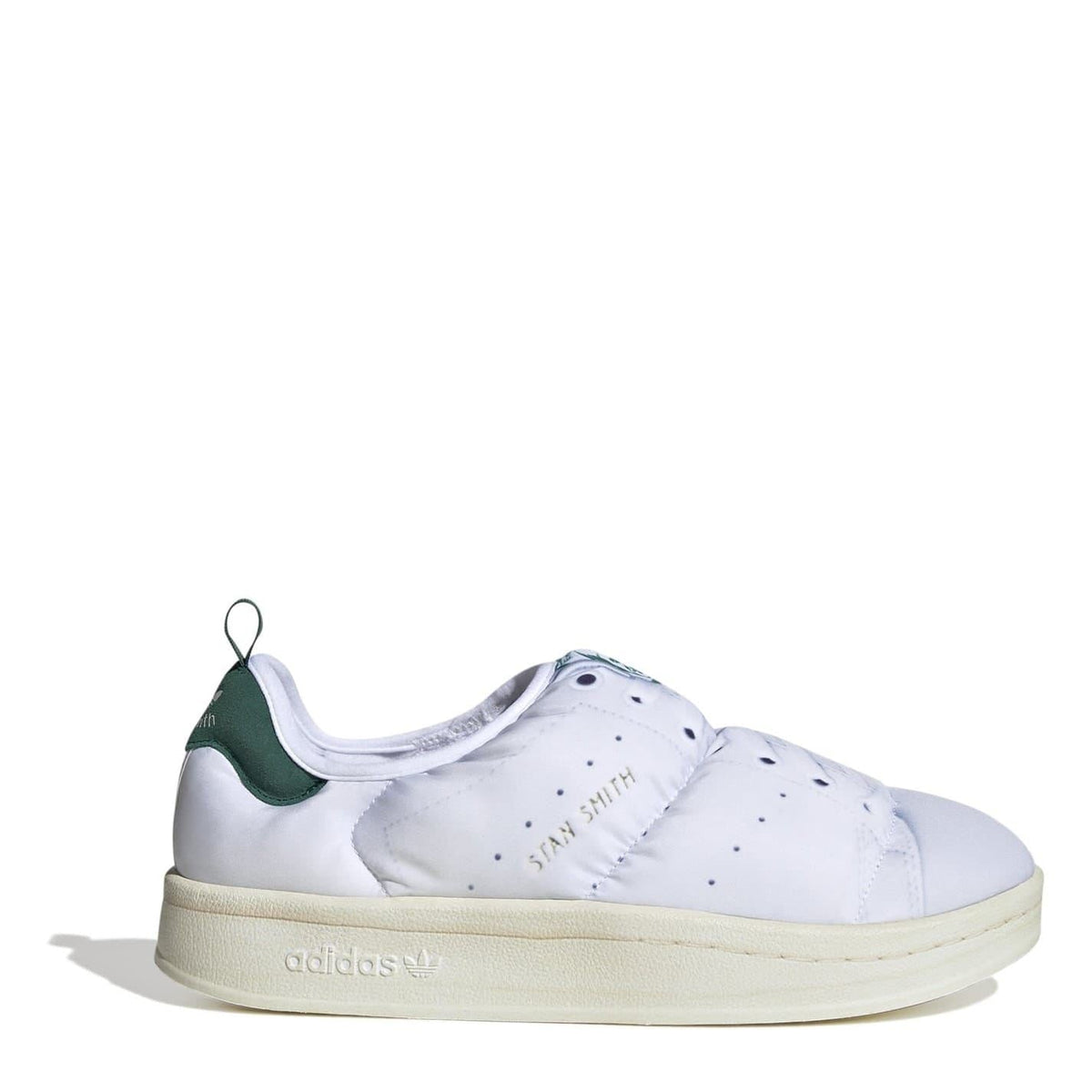 adidas Originals Puffy Spr Trainers with three stripes, showcasing a sleek footwear design and iconic brand branding.