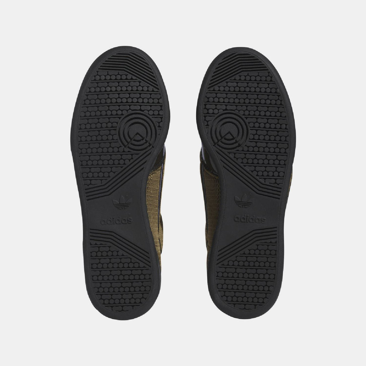 adidas Originals Blondey Continental bottom view of both shoes with black rubber tread
