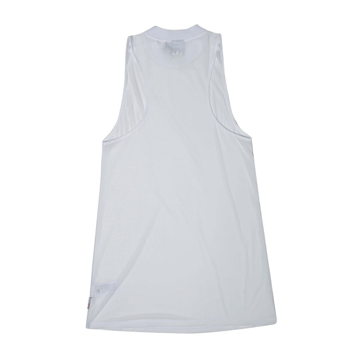 adidas Originals white sleeveless crew-neck t-shirt dress, back view