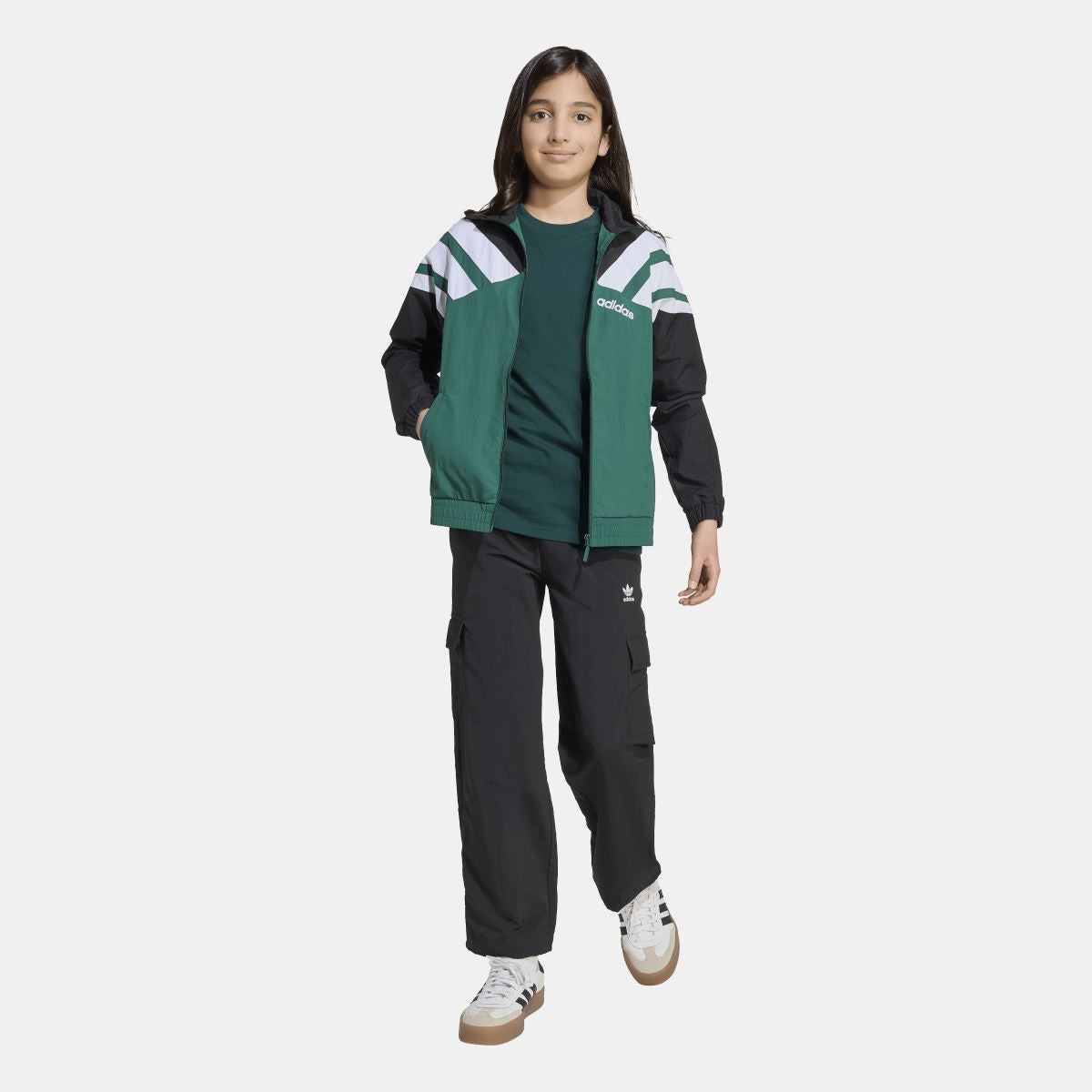 Adidas Originals juniors' T-shirt for ages 8-16, featuring a classic logo and comfortable fit, shown on a plain background.