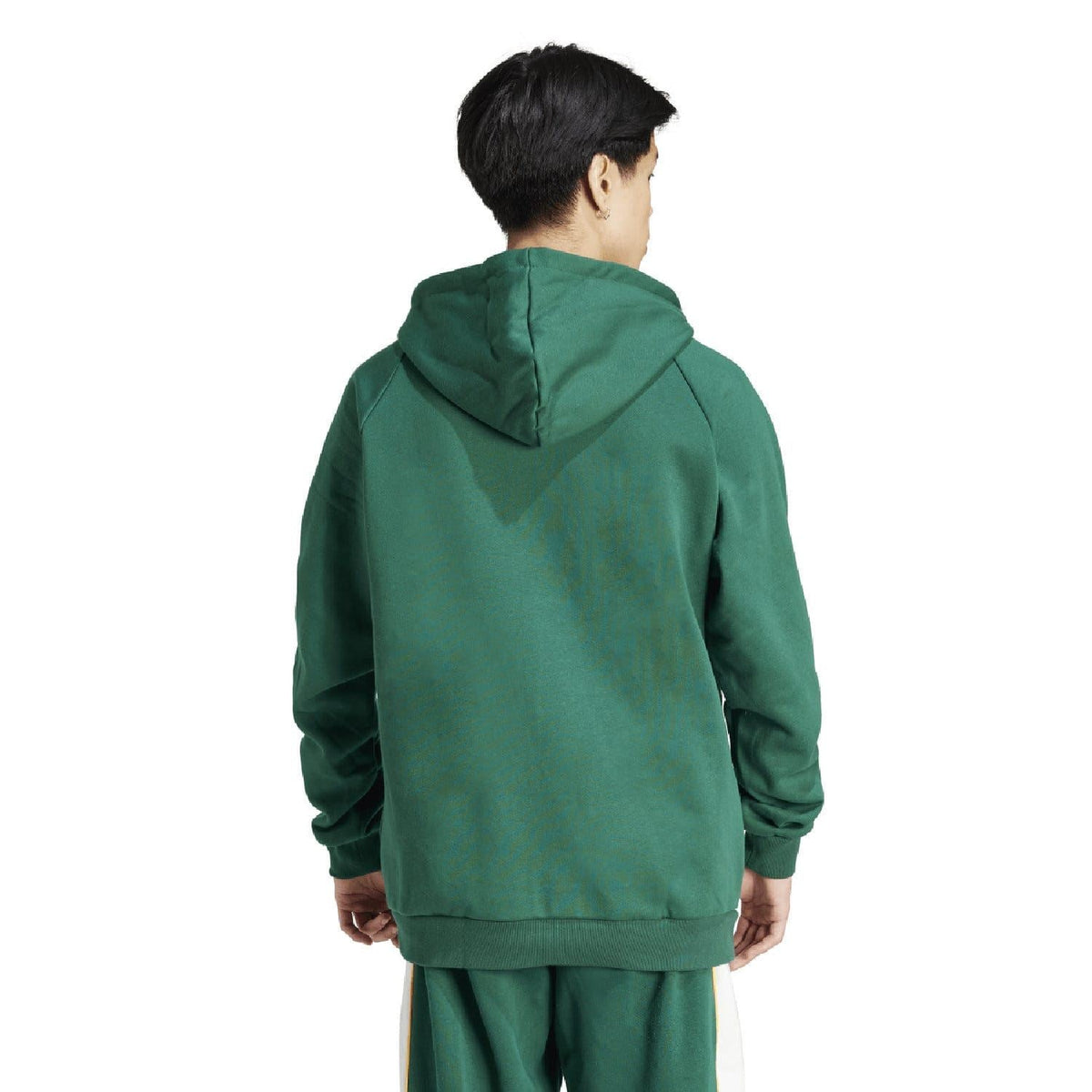 Green adidas Originals hoodie back with hood and kangaroo pocket