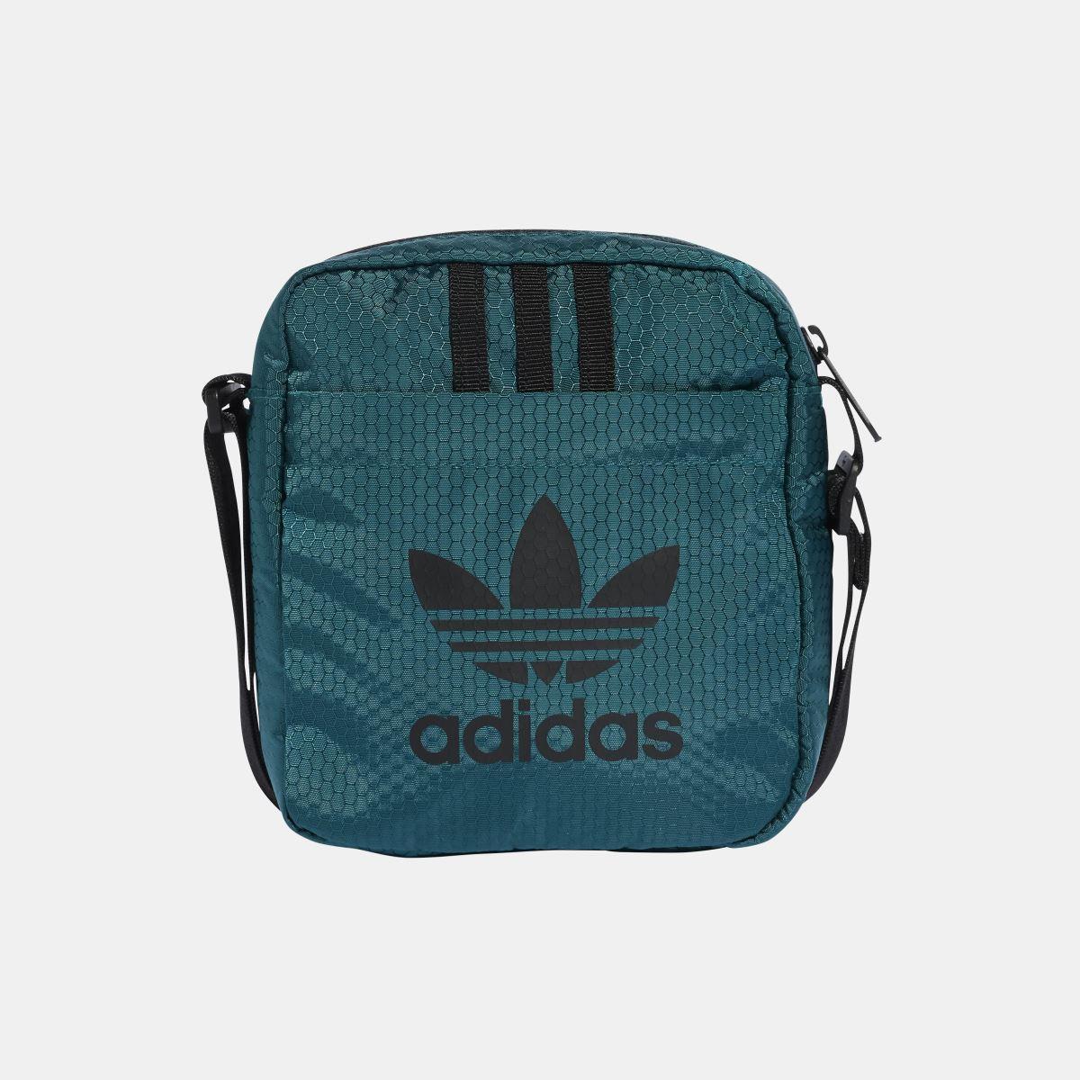 adidas Originals small item bag in teal with front trefoil logo