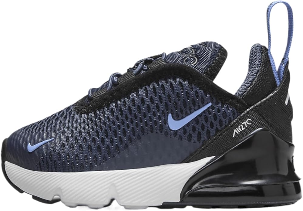 Kids Nike Air Max 270 sneakers with mesh upper, swoosh, and visible Air heel unit