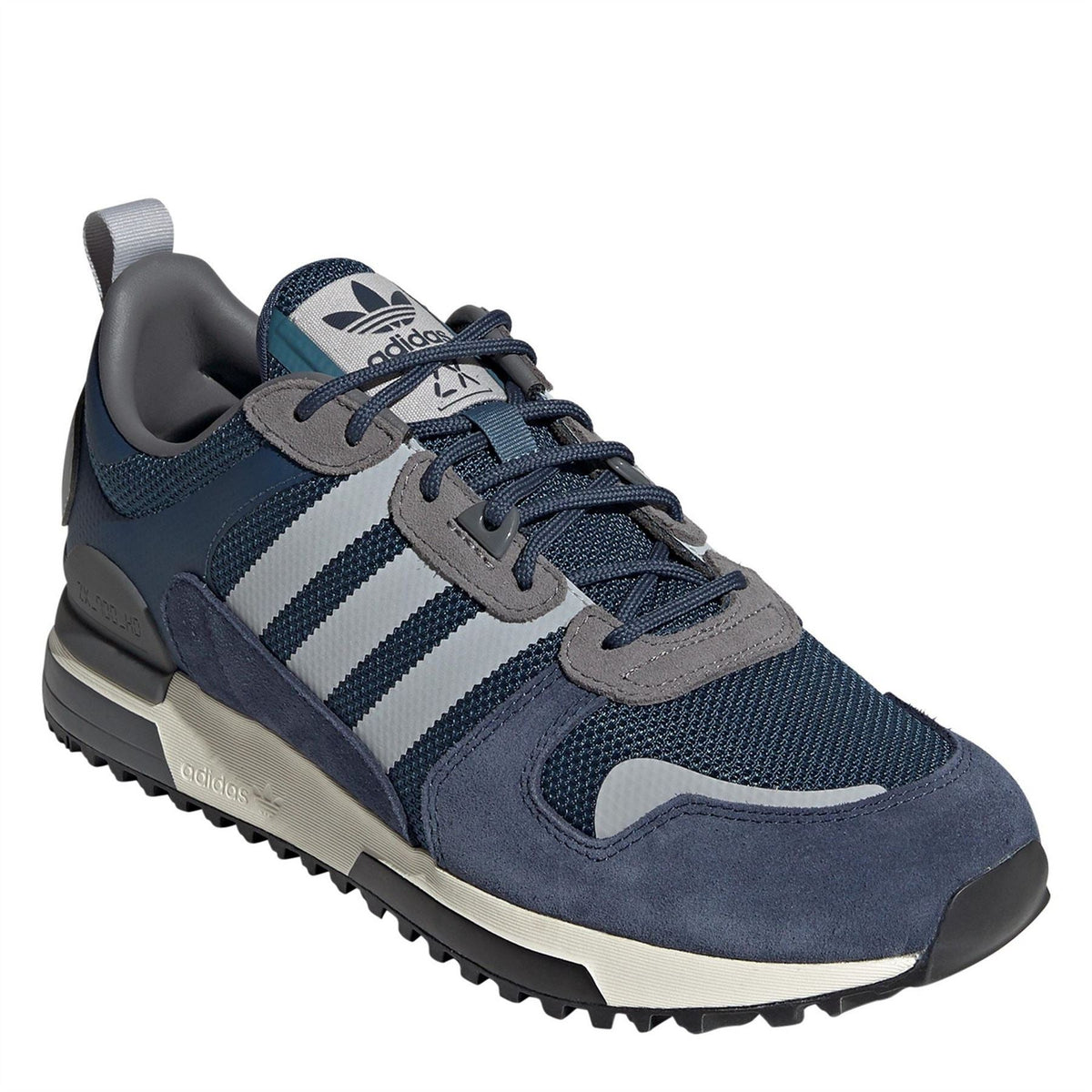 adidas Originals ZX 700 HD low-top trainers in gray and white with breathable mesh and sporty design