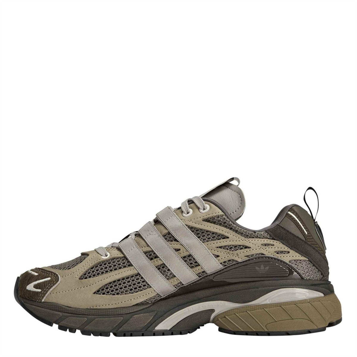adidas Originals Cushion STFM trainers in grey with white accents, showcasing comfortable footwear with a sporty design