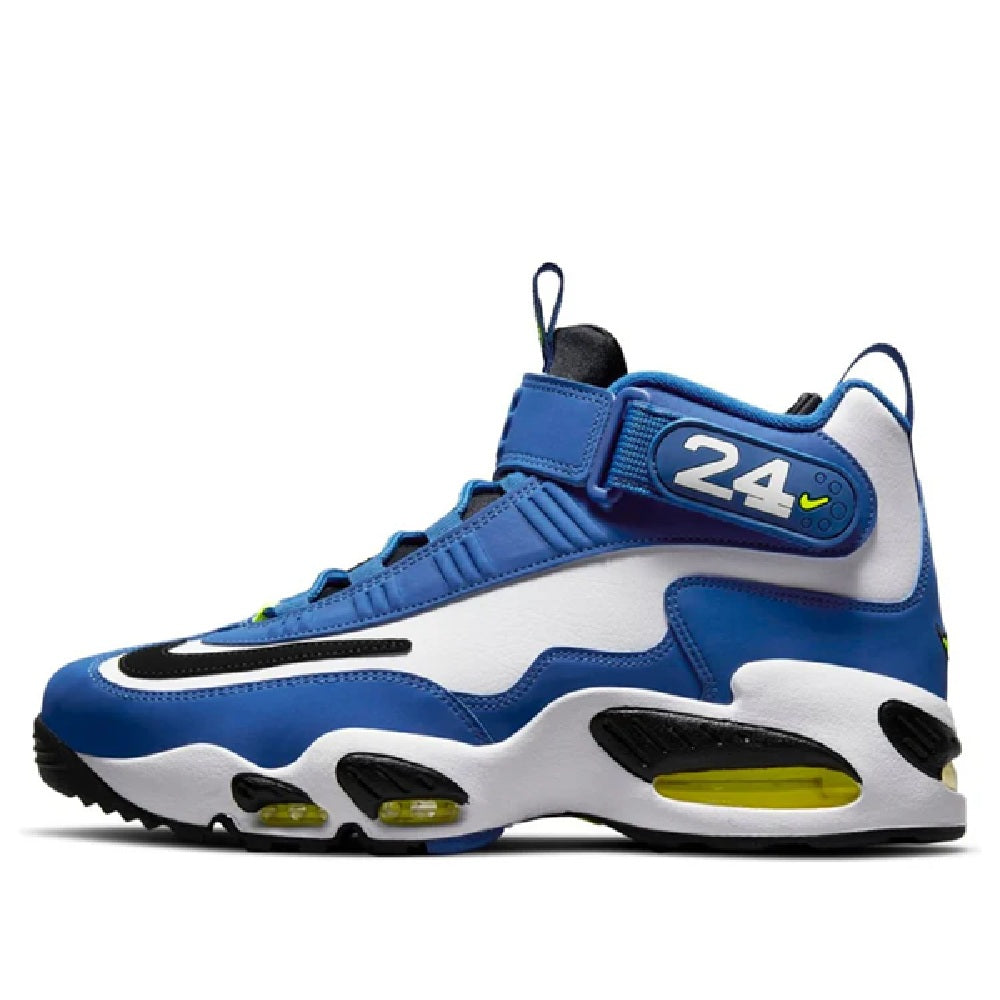 Men's Nike Air Griffey Max 1 high-top sneakers in royal blue, white, and black